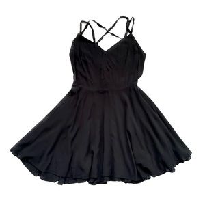 Flowy Crossback Skater Dress